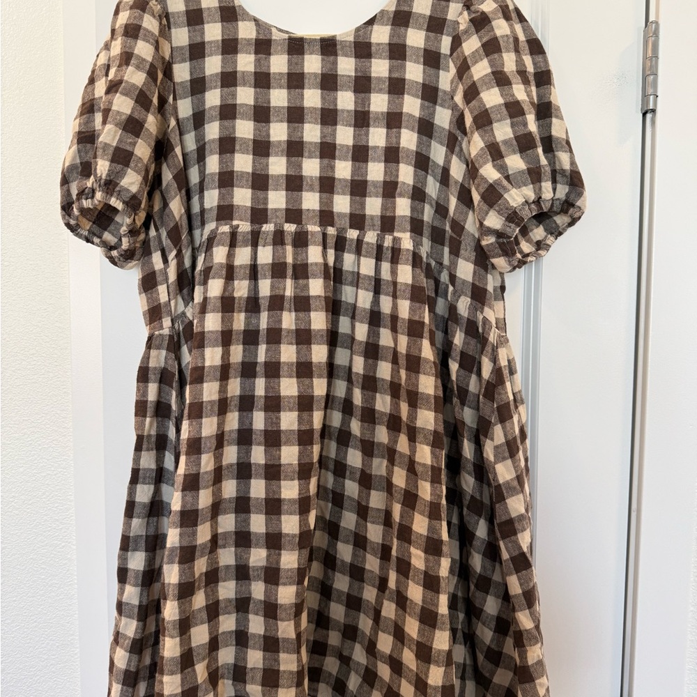 Ryle + Cru Marley Charcoal Check Dress - Women’s